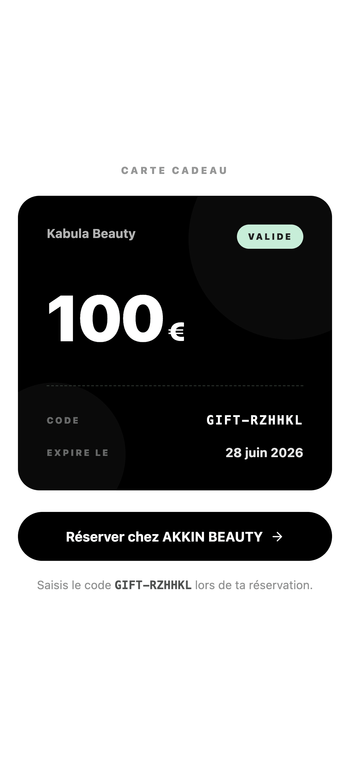 Cartes cadeaux numériques
